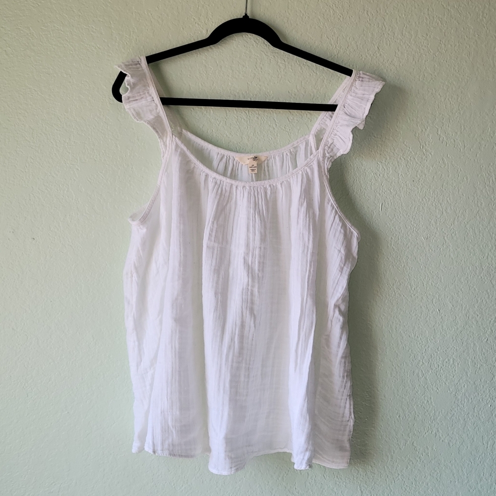 Terra & Sky Ruffled Tank Top